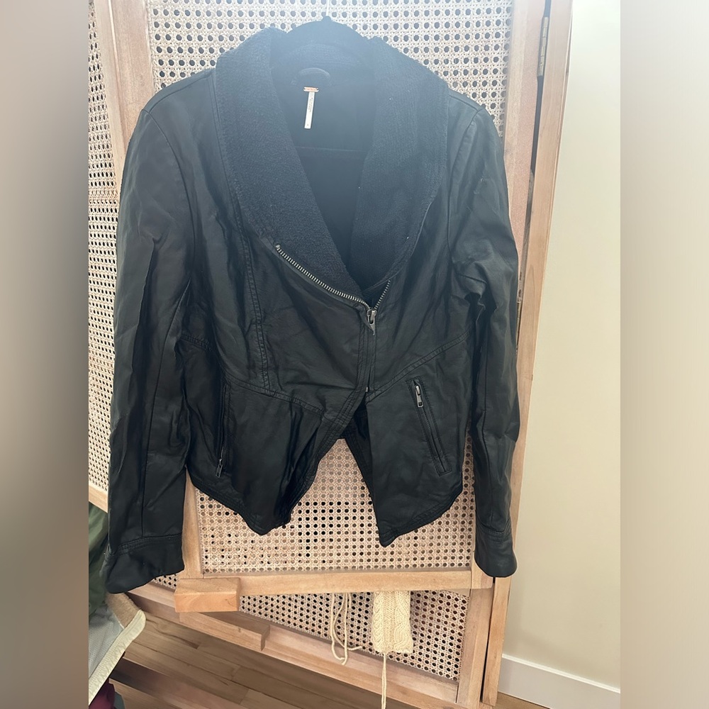 Free people vegan leather coat
